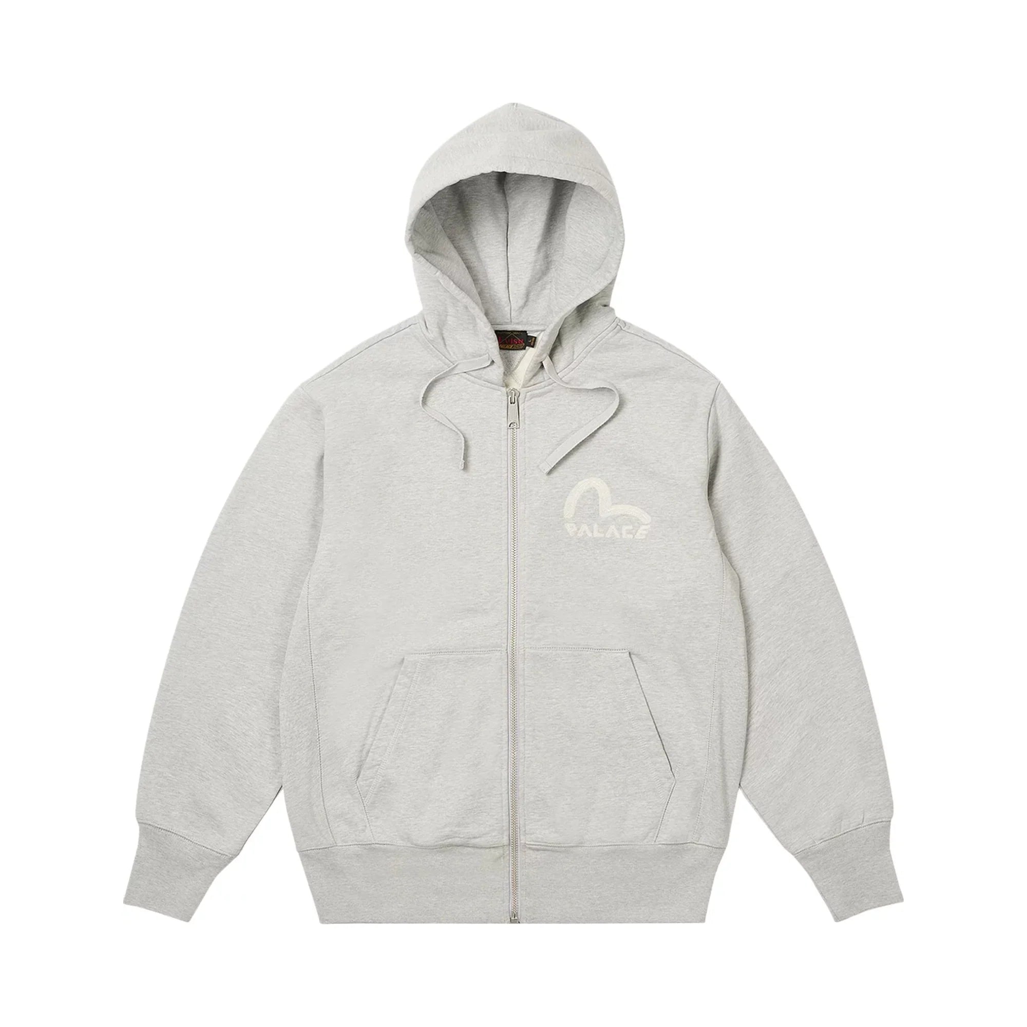 Palace x Evisu Zip Hood Grey Marl