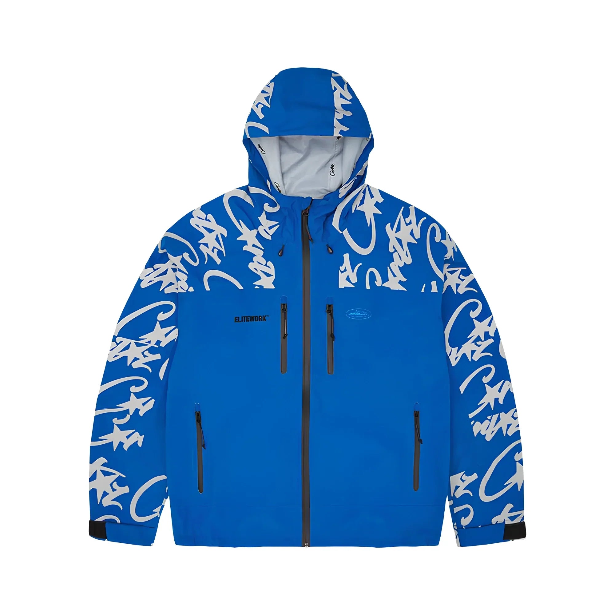 Wasserdichte Shelljacke Corteiz Elitework Königsblau