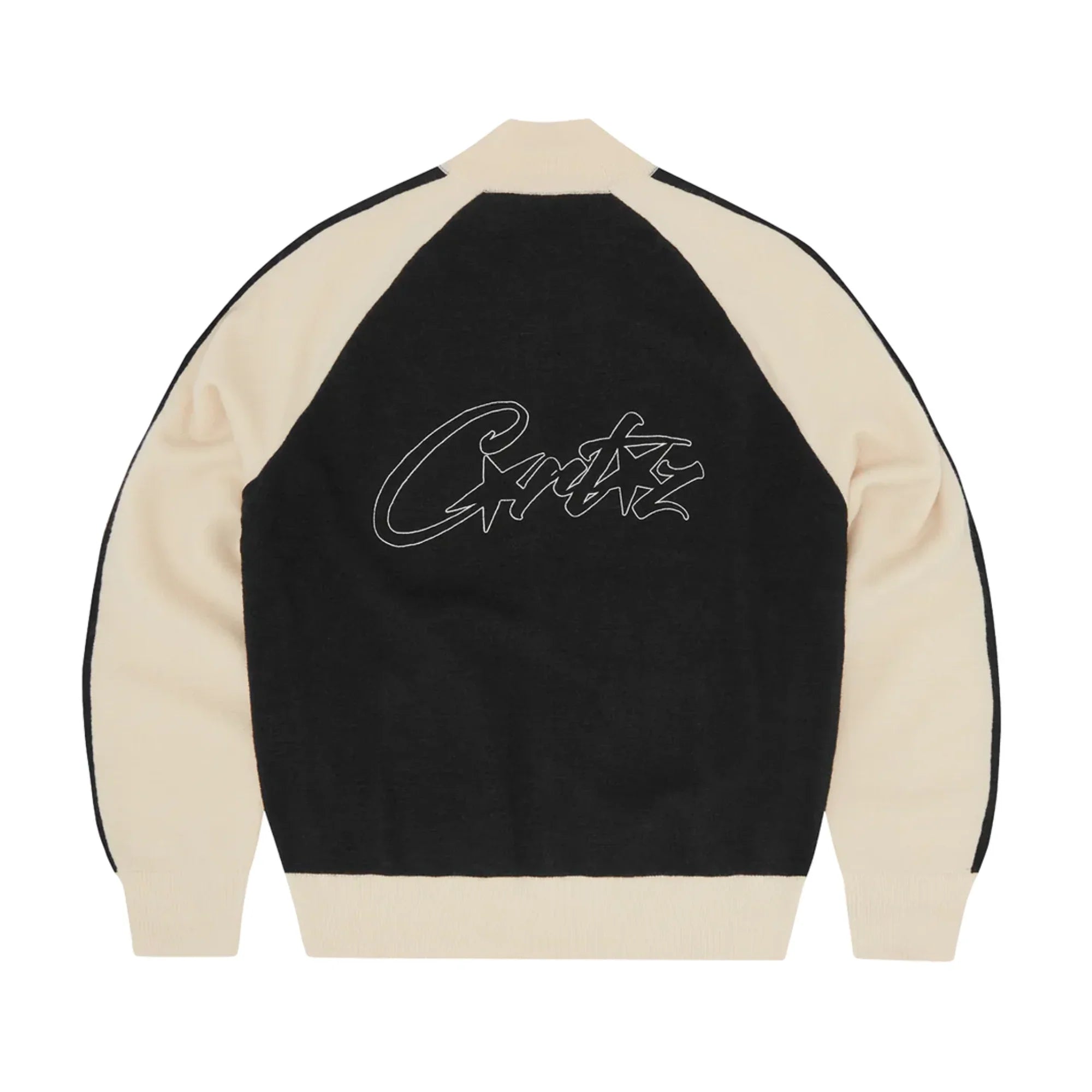 Corteiz Knit Zip Up V2 Schwarz/Creme