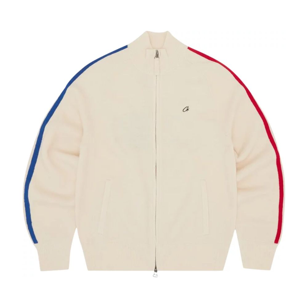 Corteiz Knit Zip Up Fleece Creme
