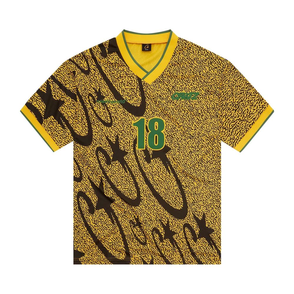 Corteiz Carni Stellations Fußballtrikot Gelb