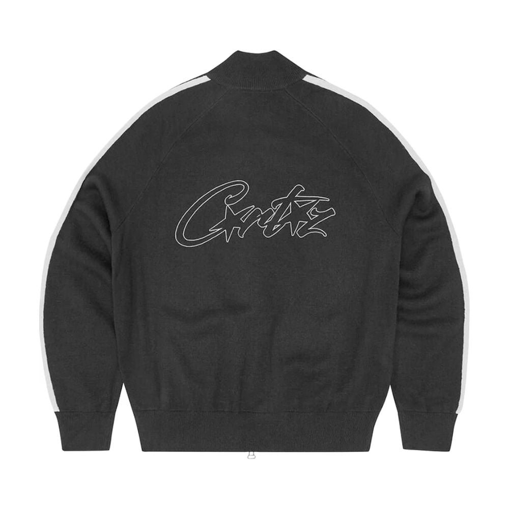 Corteiz Strickfleece mit Reißverschluss Schwarz
