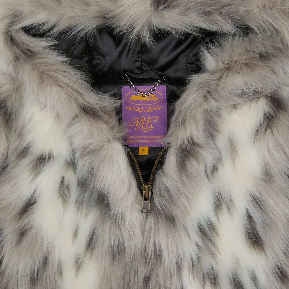 Corteiz Pelzjacke mit Kapuze Multi