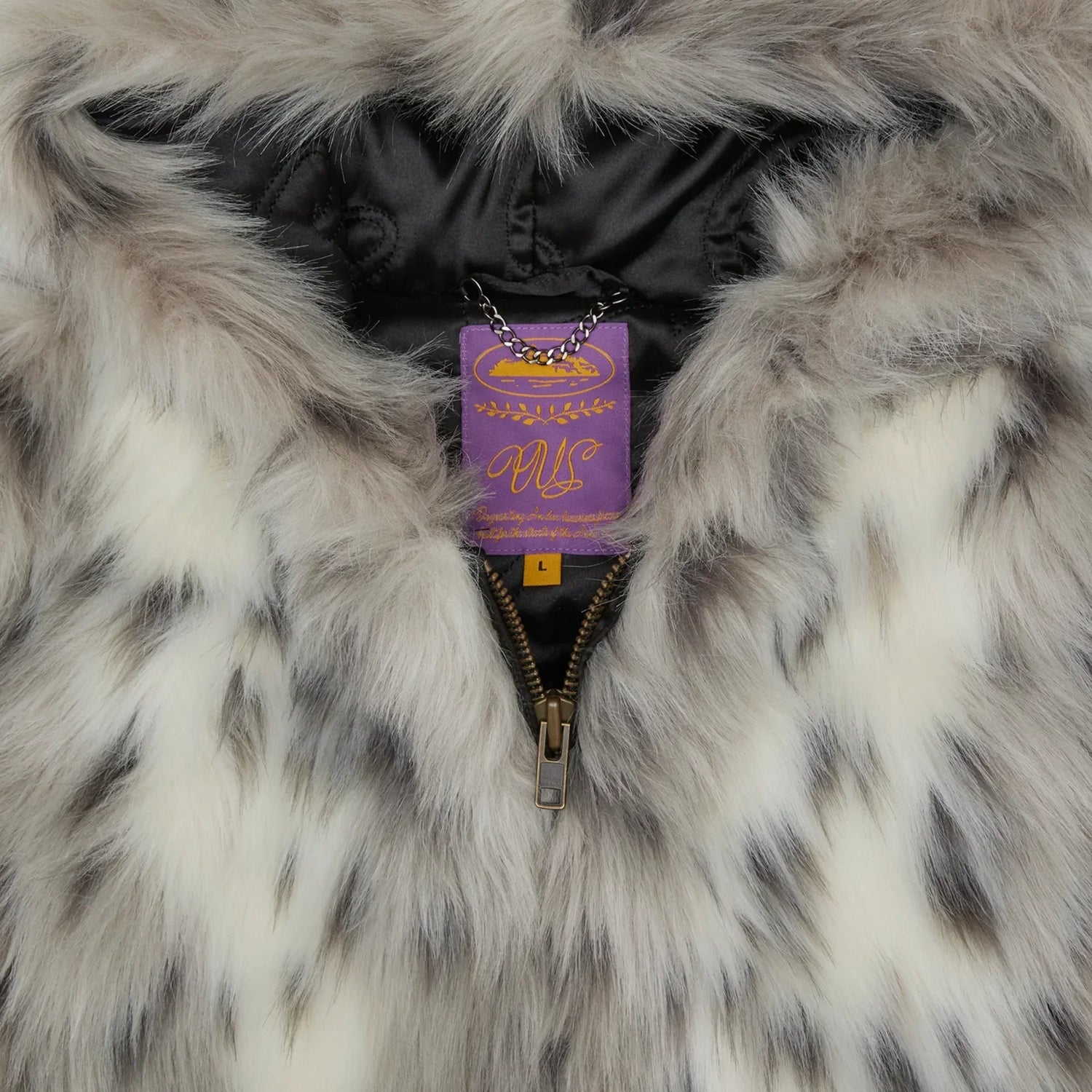 Corteiz Pelzjacke mit Kapuze Multi
