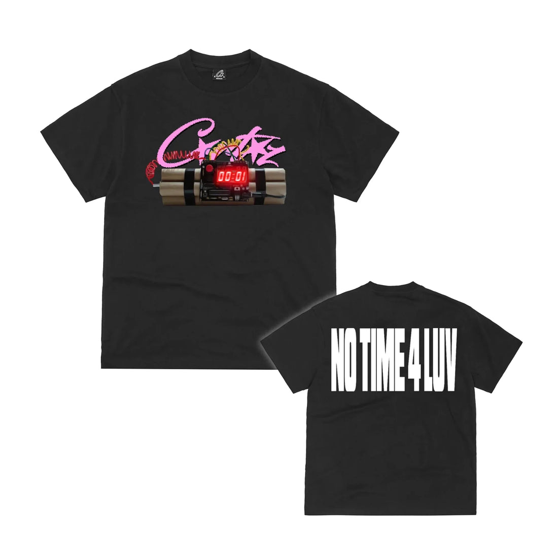 Corteiz No Time 4 Luv Tee Schwarz