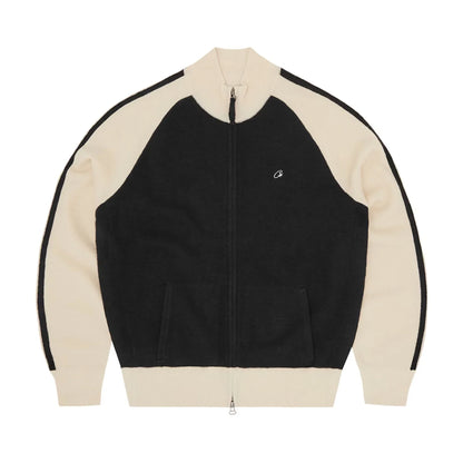 Corteiz Knit Zip Up V2 Schwarz/Creme