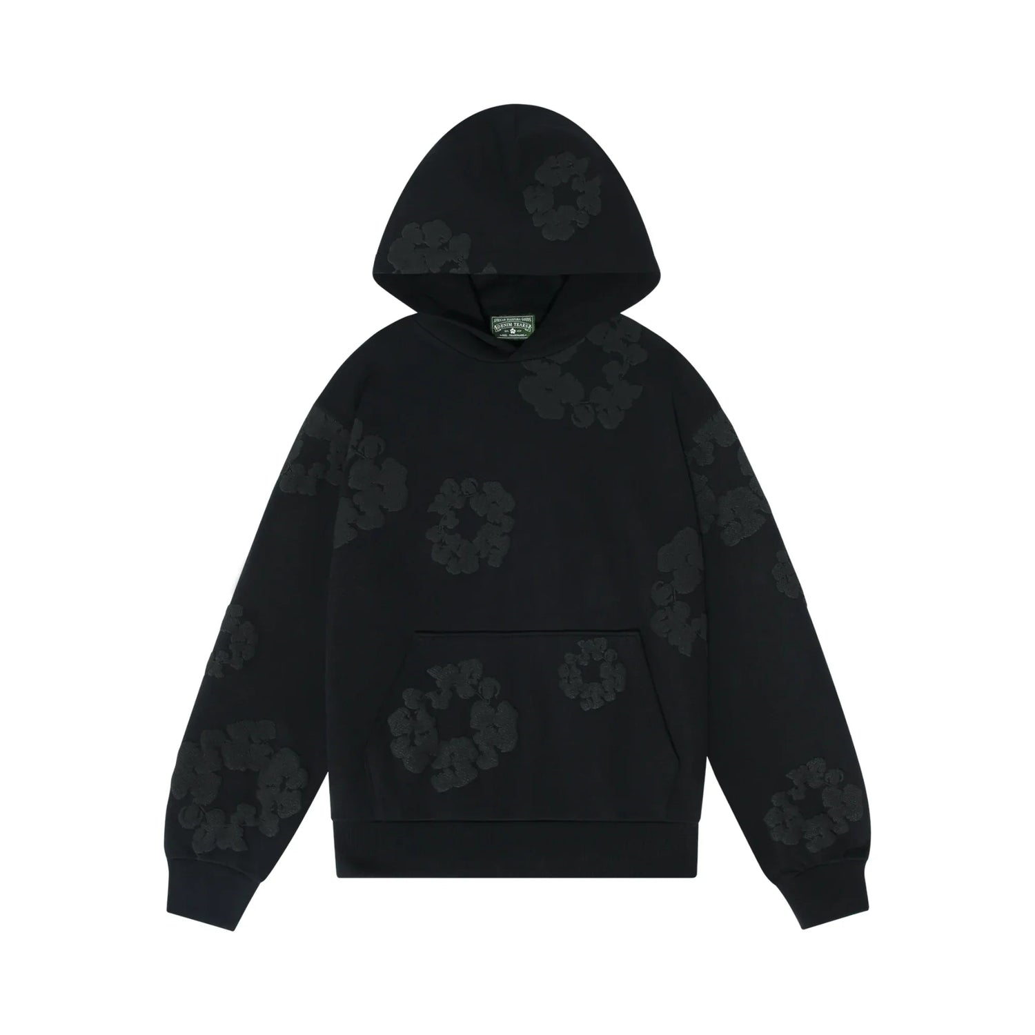Denim Tears Cotton Wreath Hooded Sweatshirt Black Monochrome