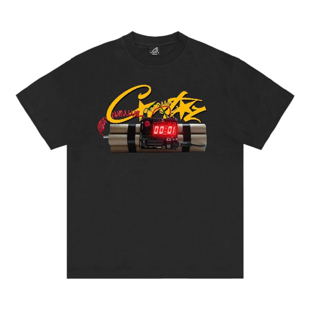 Corteiz Times Up Tee Schwarz