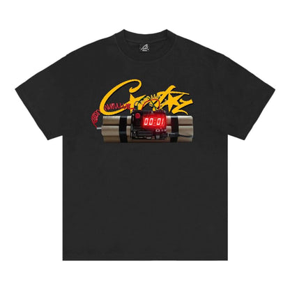 Corteiz Times Up Tee Schwarz