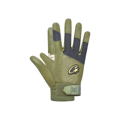 Corteiz Leathers Handschuhe Gutta Grün