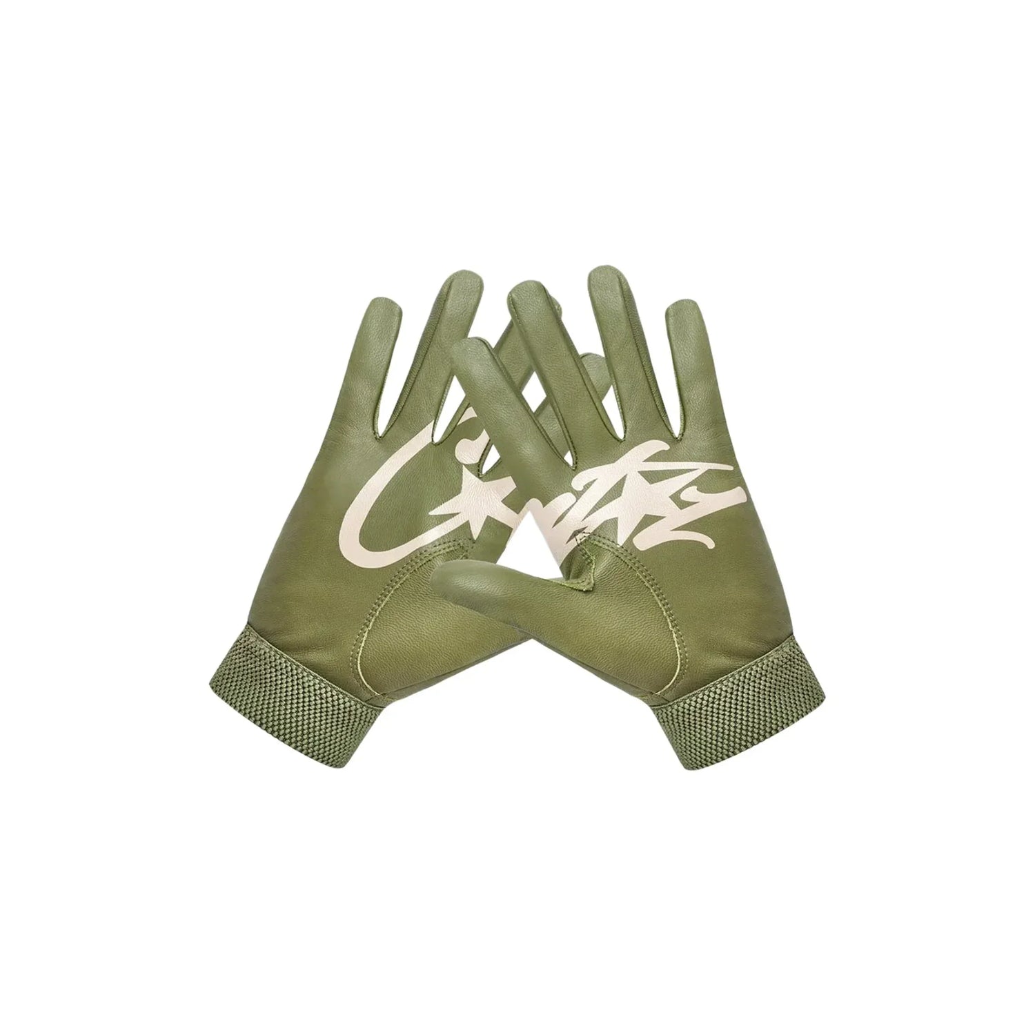 Corteiz Leathers Handschuhe Gutta Grün