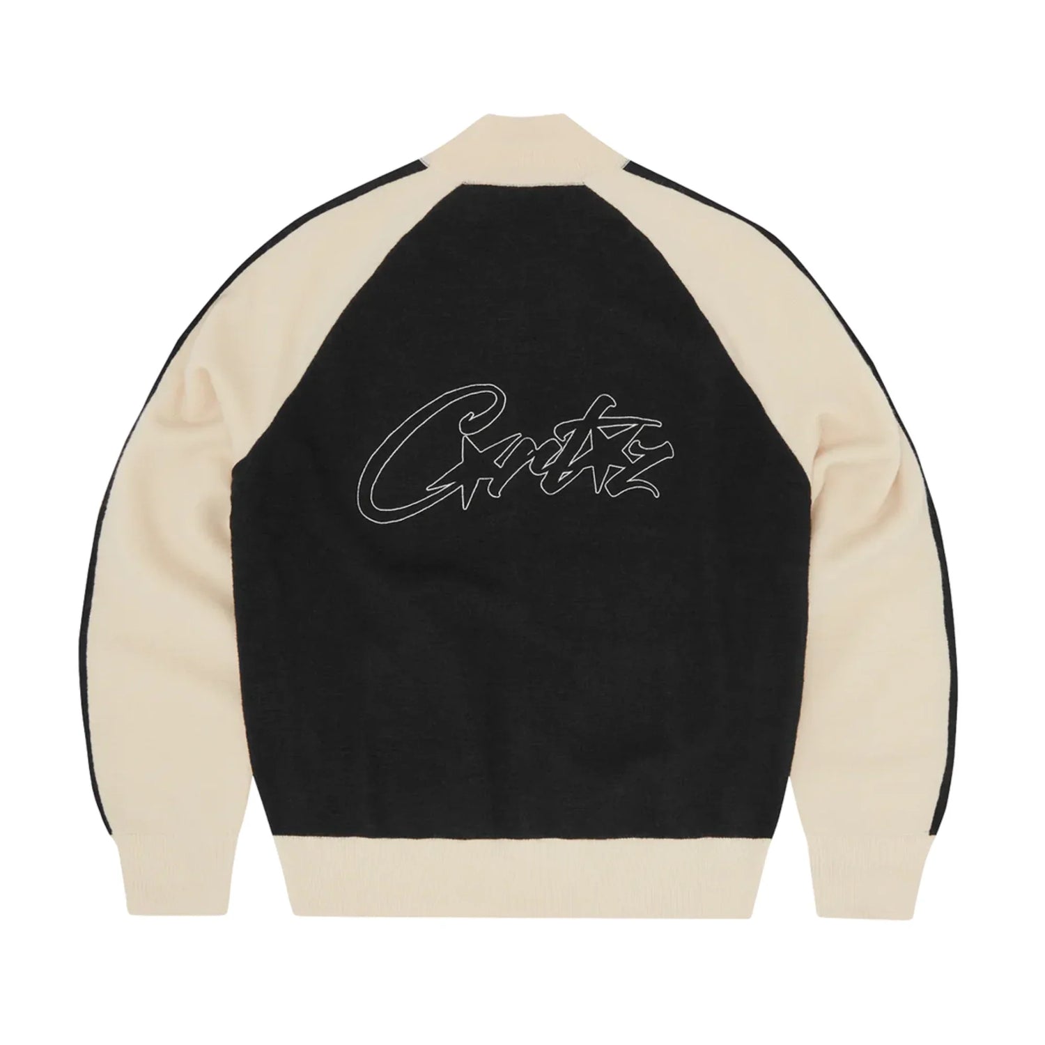 Corteiz Knit Zip Up V2 Schwarz/Creme