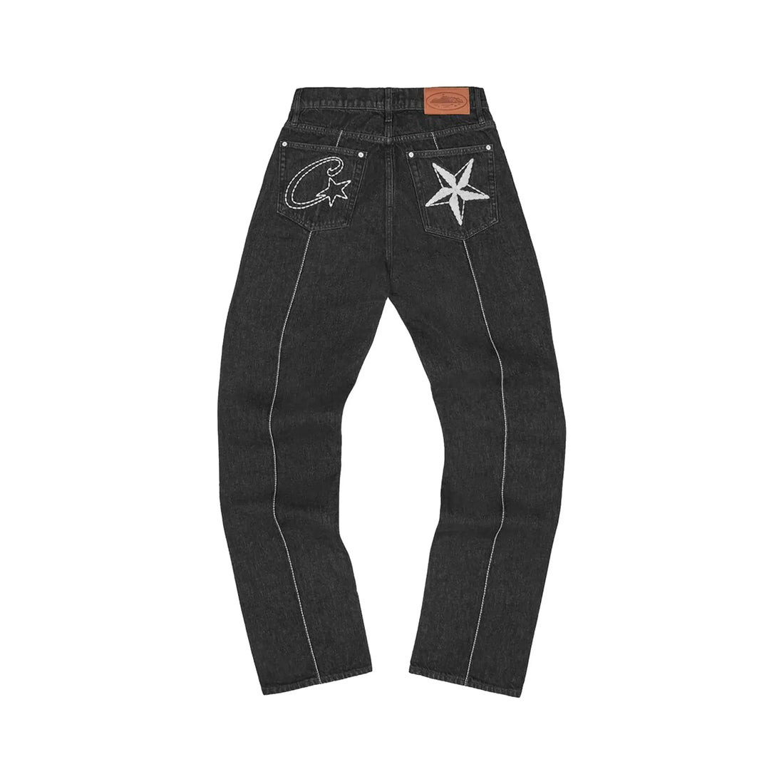 Corteiz C-Star Stitch-Down Jeans Schwarz