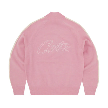 Corteiz Strickfleece mit Reißverschluss Rosa