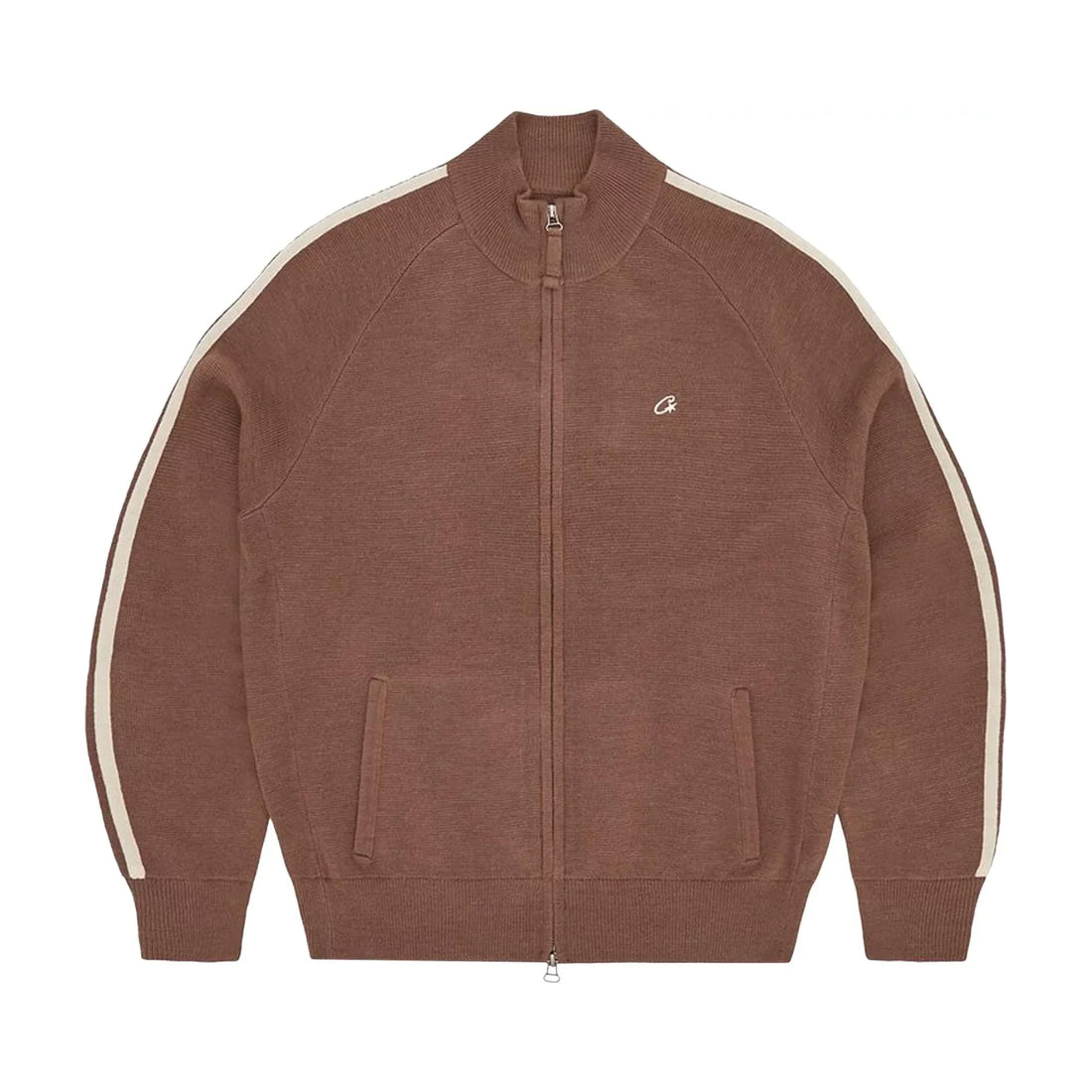 Corteiz VVS Knit-Zip Mokka