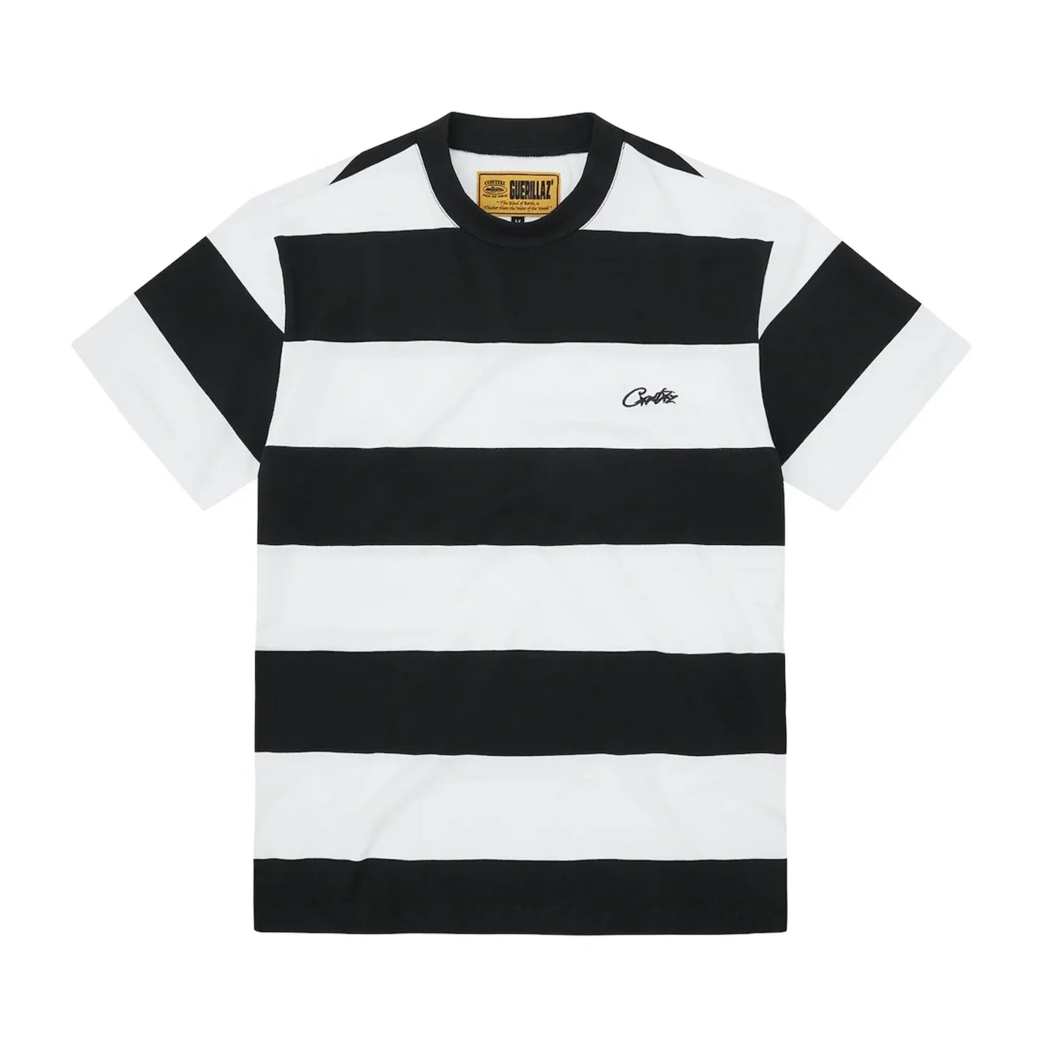 Corteiz Gestreiftes T-Shirt Schwarz