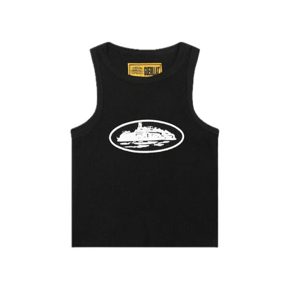 Corteiz Alcatraz Tank Top Black/White