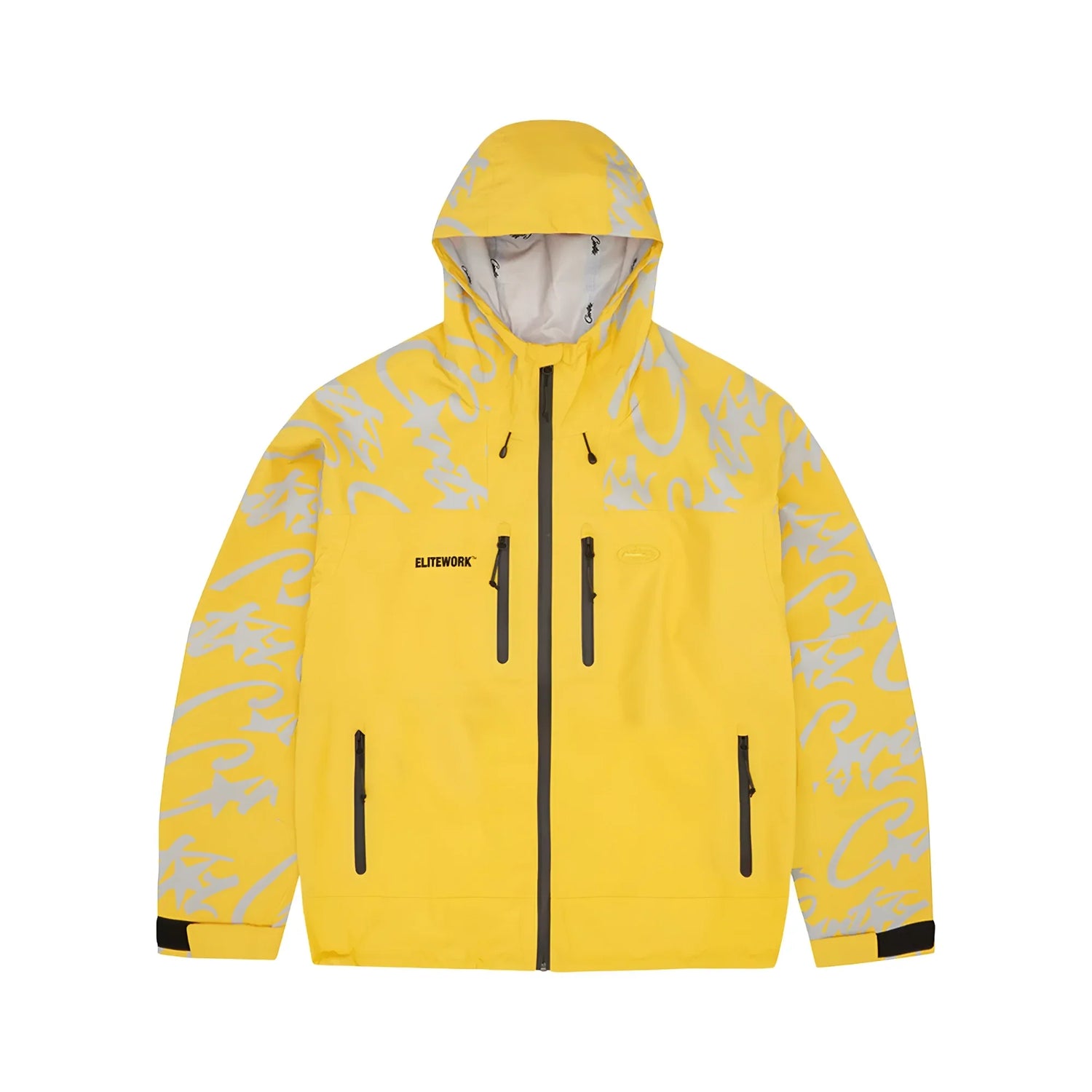 Corteiz Elitework Wasserdichte Shelljacke Gelb
