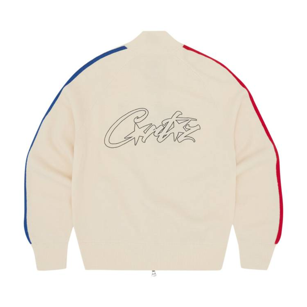 Corteiz Knit Zip Up Fleece Creme