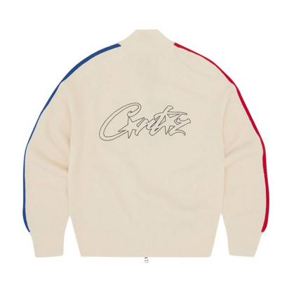 Corteiz Knit Zip Up Fleece Creme