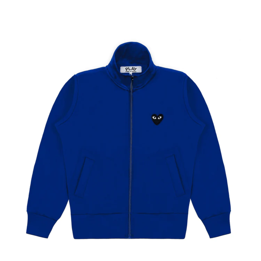 Comme des Garcons Play Big Black Heart Zip Up Sweatshirt Navy