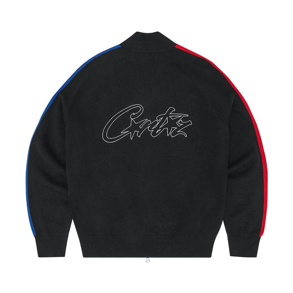 Corteiz VVS Knit Zip Schwarz/Rot/Blau