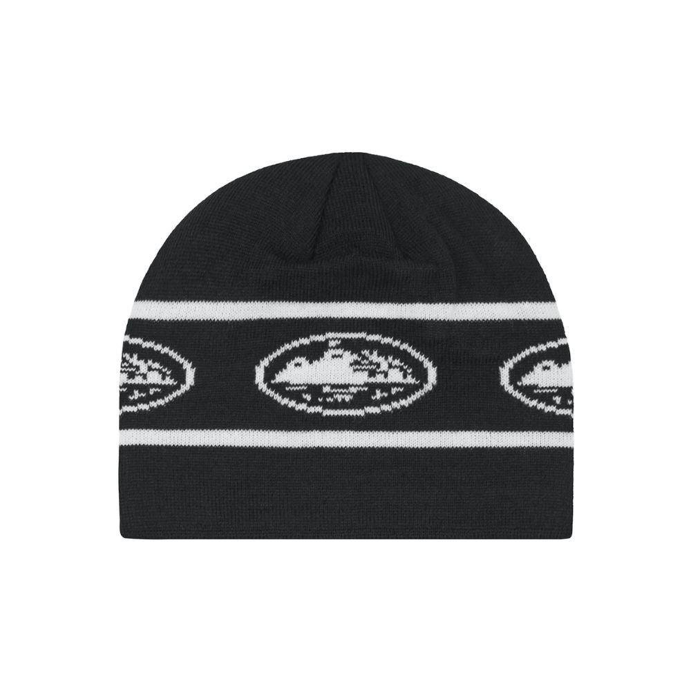Corteiz Repeat Alcatraz Beanie Schwarz