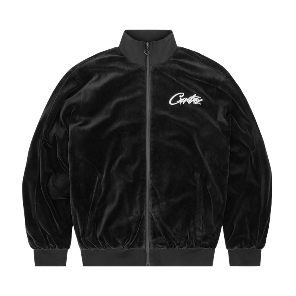 Corteiz VVS Veloursjacke Schwarz