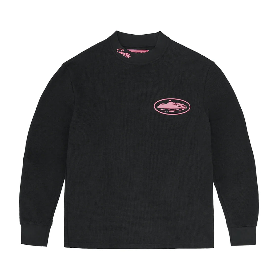Corteiz Alcatraz Waffle Long-Sleeve Black/Pink