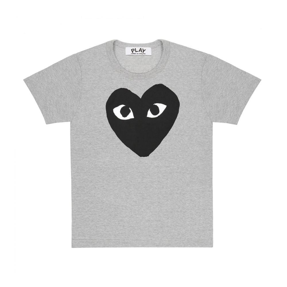 Comme des Garçons Play T-Shirt Black Heart Print Grey
