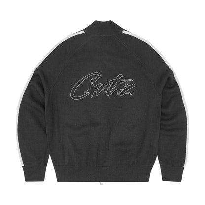 Corteiz Strickfleece mit Reißverschluss Schwarz