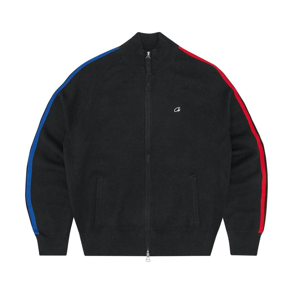 Corteiz VVS Knit Zip Schwarz/Rot/Blau
