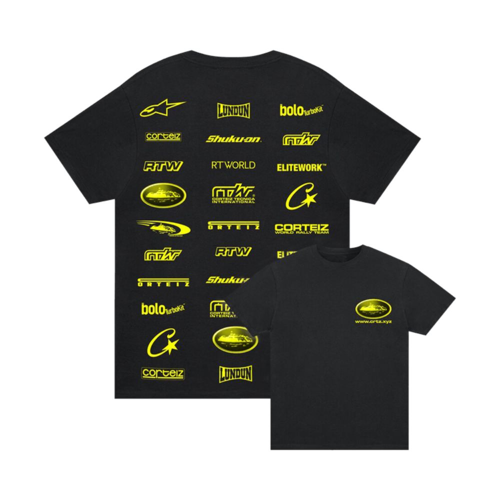 Corteiz Rally Vinylz Tee Schwarz