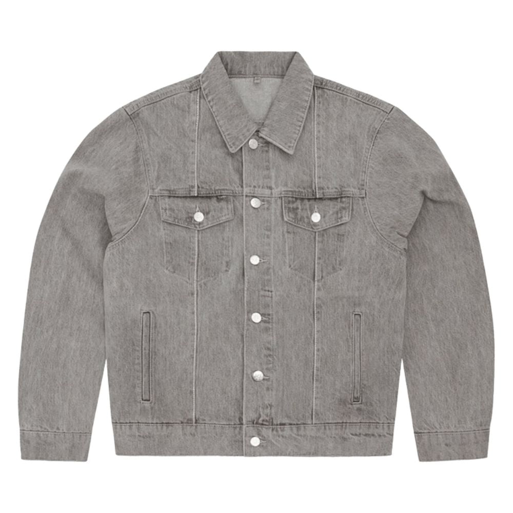 Corteiz C-Star Denim Trucker Jacke Grau
