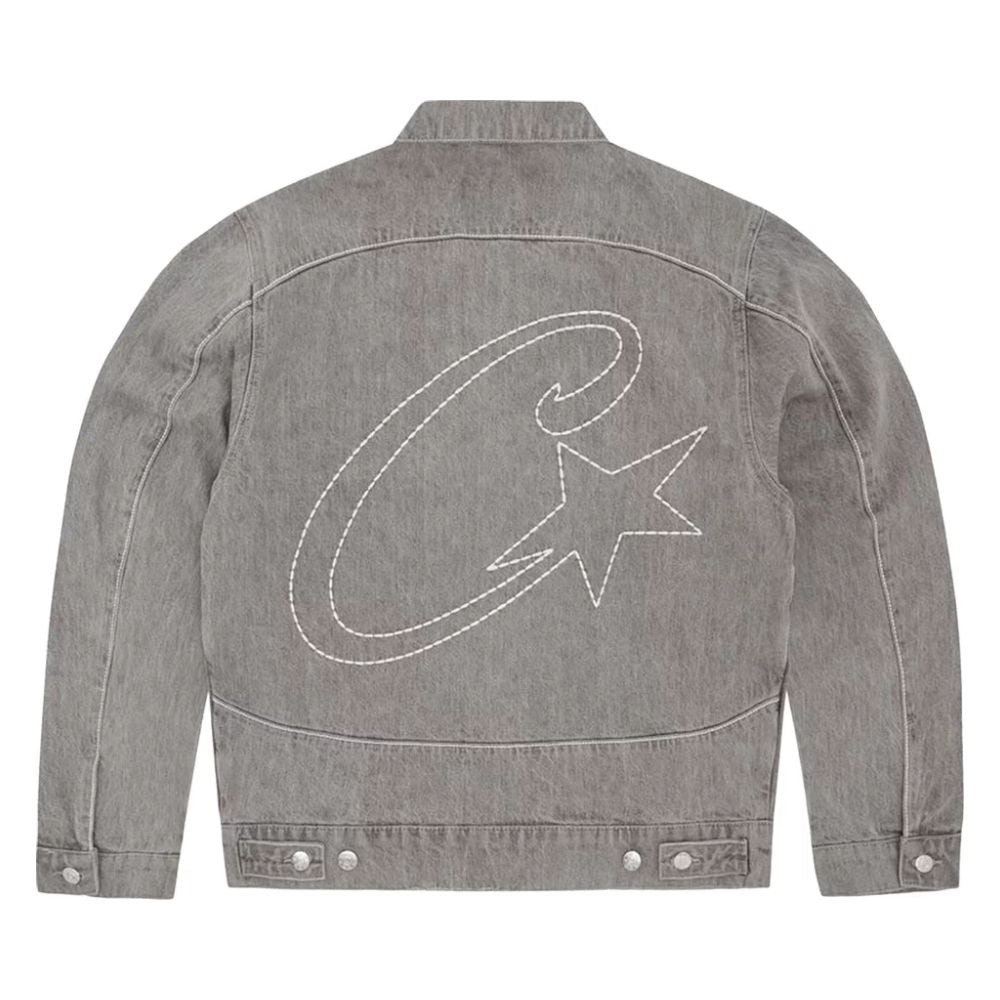 Corteiz C-Star Denim Trucker Jacke Grau