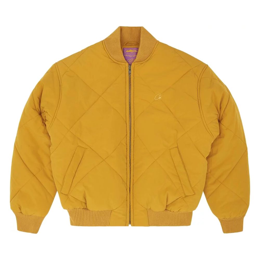 Corteiz Olde English Steppbomberjacke Gelb