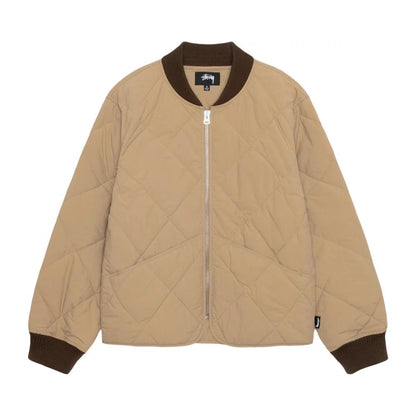 Stussy 8 Ball Quilted Liner Jacket Brown